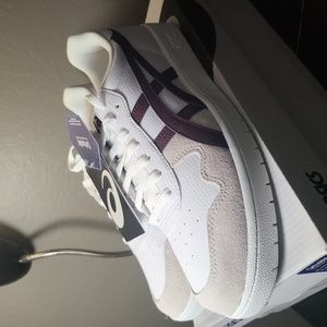 Brand new Asics...whte/deep mars